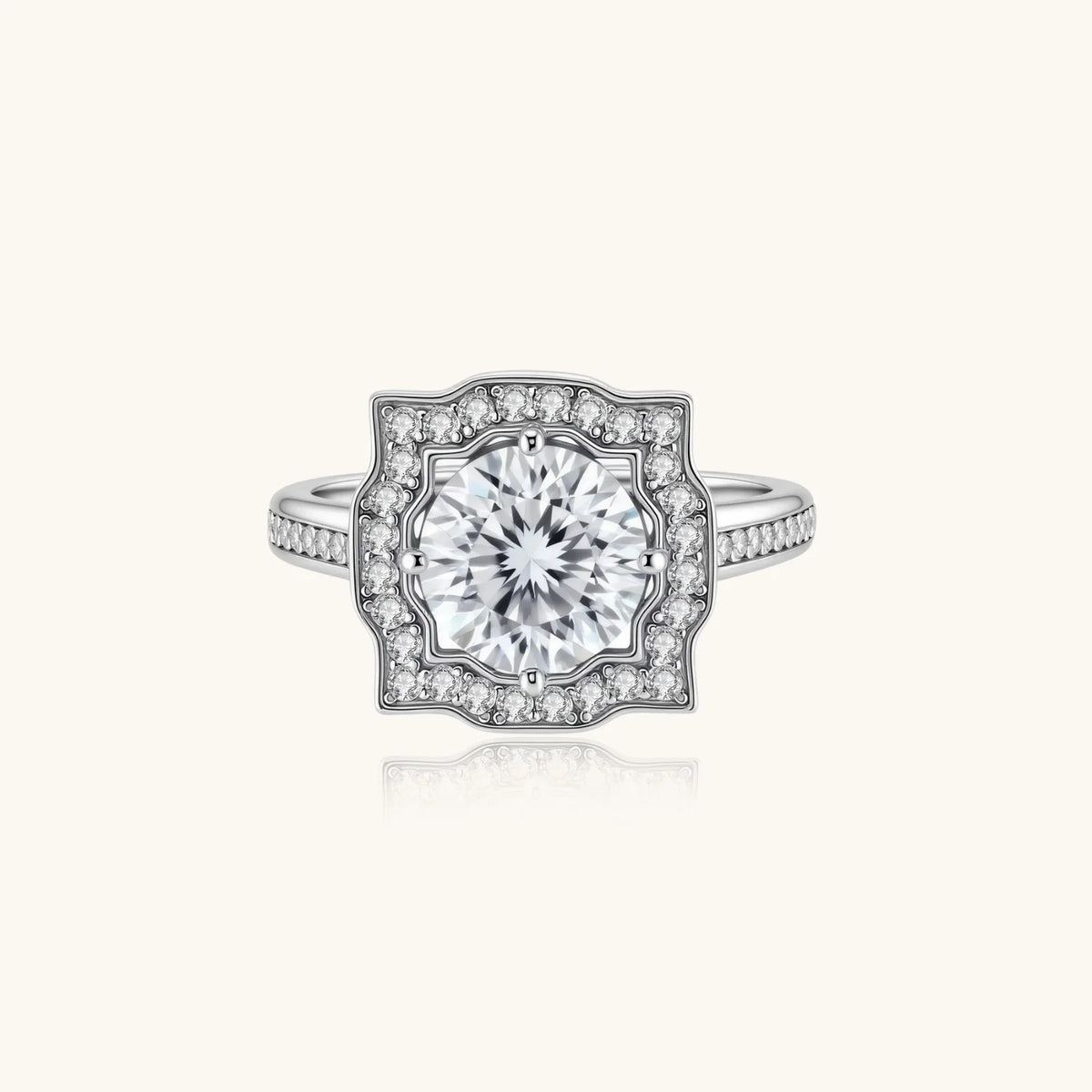 Regina Ring – Moissanit, 925er Silber – Ansicht 1