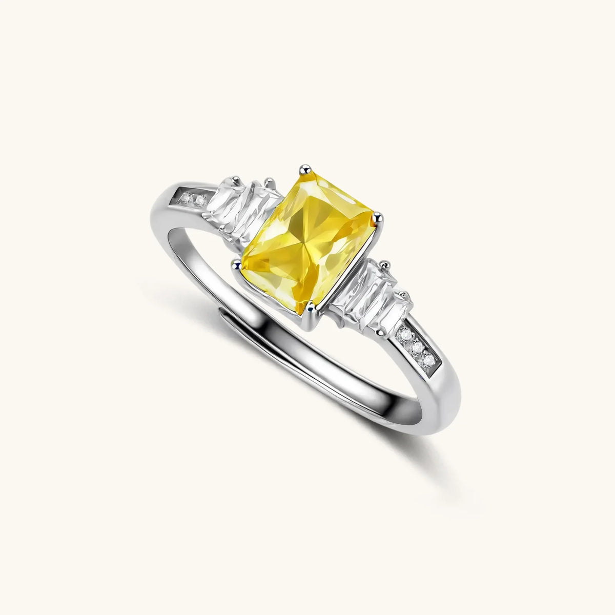 solenne ring – moissanit, 925er silber – ansicht 1