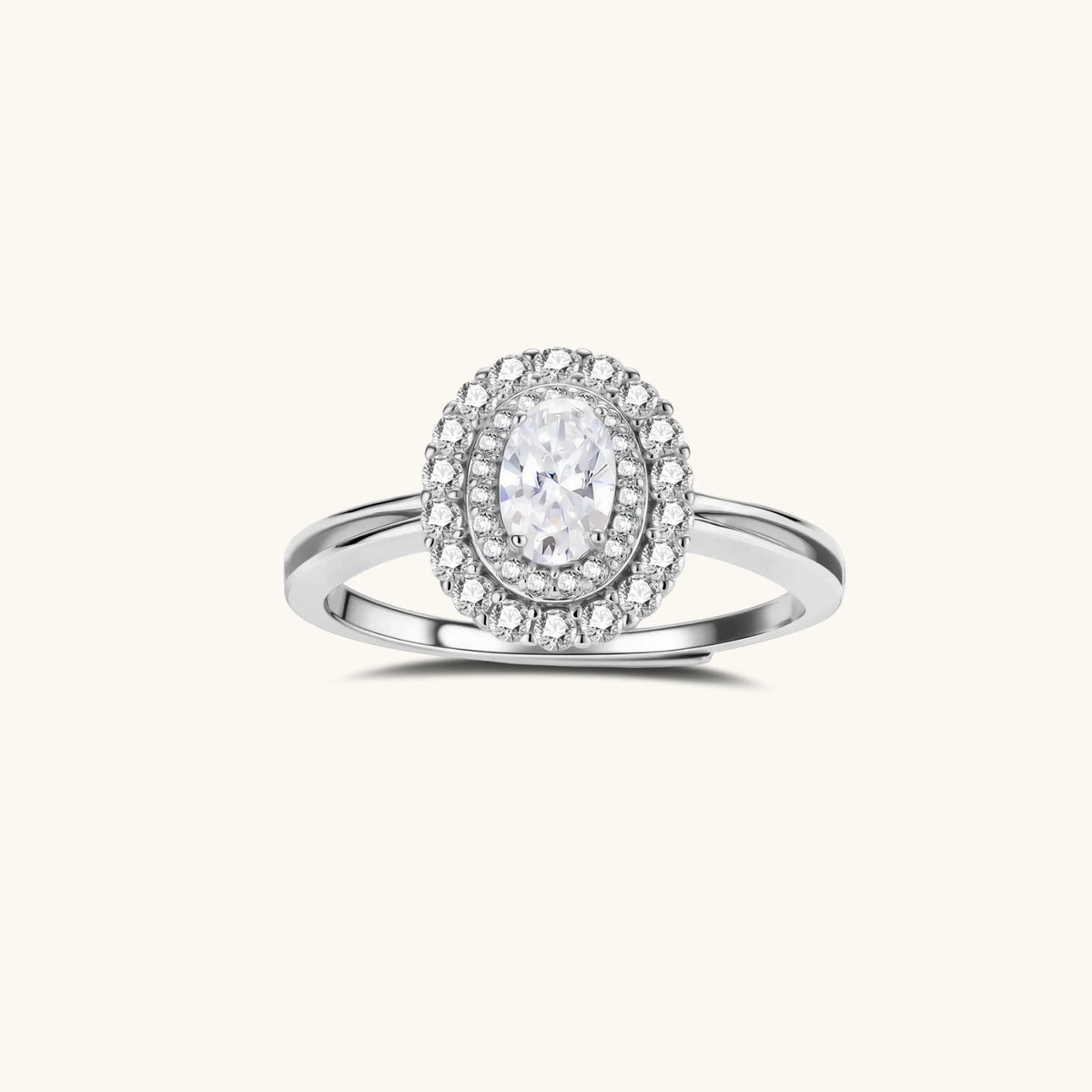 promessa ring – moissanit, 925er silber – ansicht 1