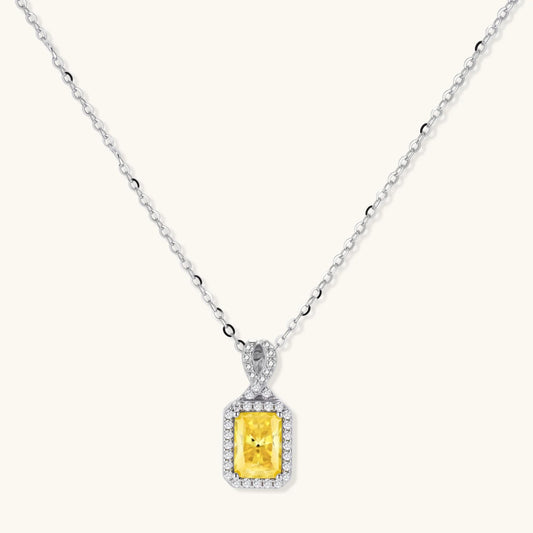 Dorée Halskette – Moissanit, 925er Silber – Ansicht 1