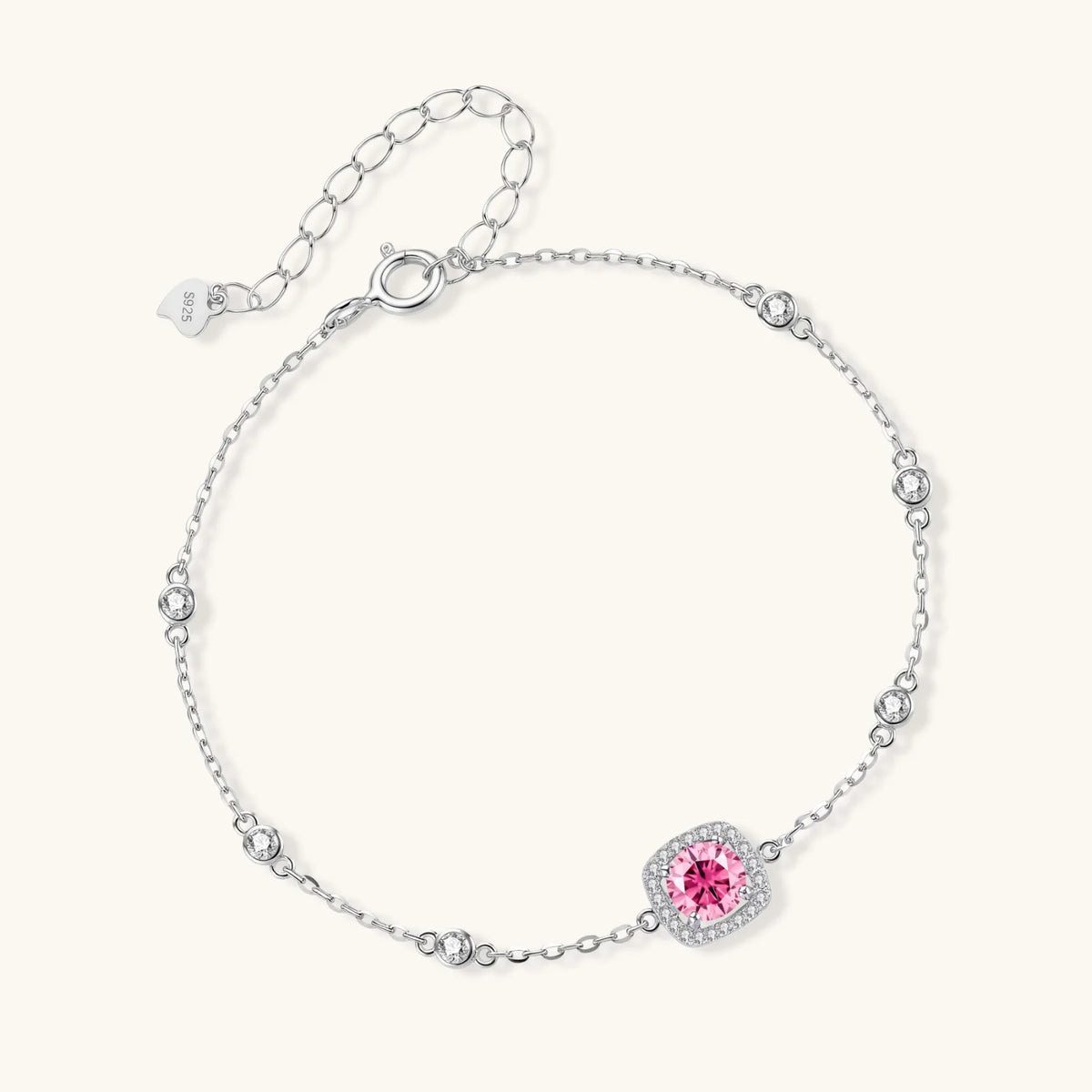 rosalie armband – moissanit, 925er silber – ansicht 2