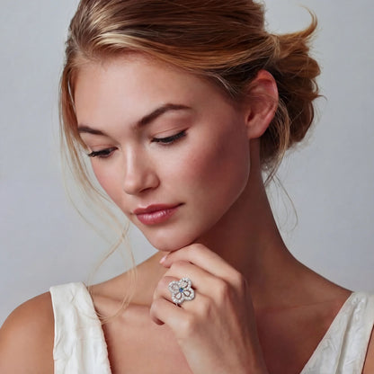 Fiora Ring – Moissanit, 925er Silber – Ansicht 3
