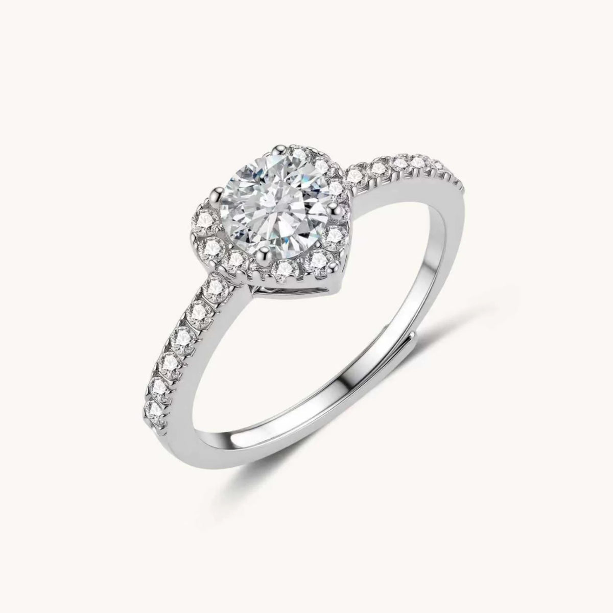 Amore Ring – Moissanit, 925er Silber – Ansicht 2