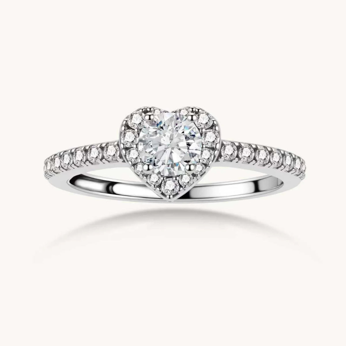Amore Ring – Moissanit, 925er Silber – Ansicht 1