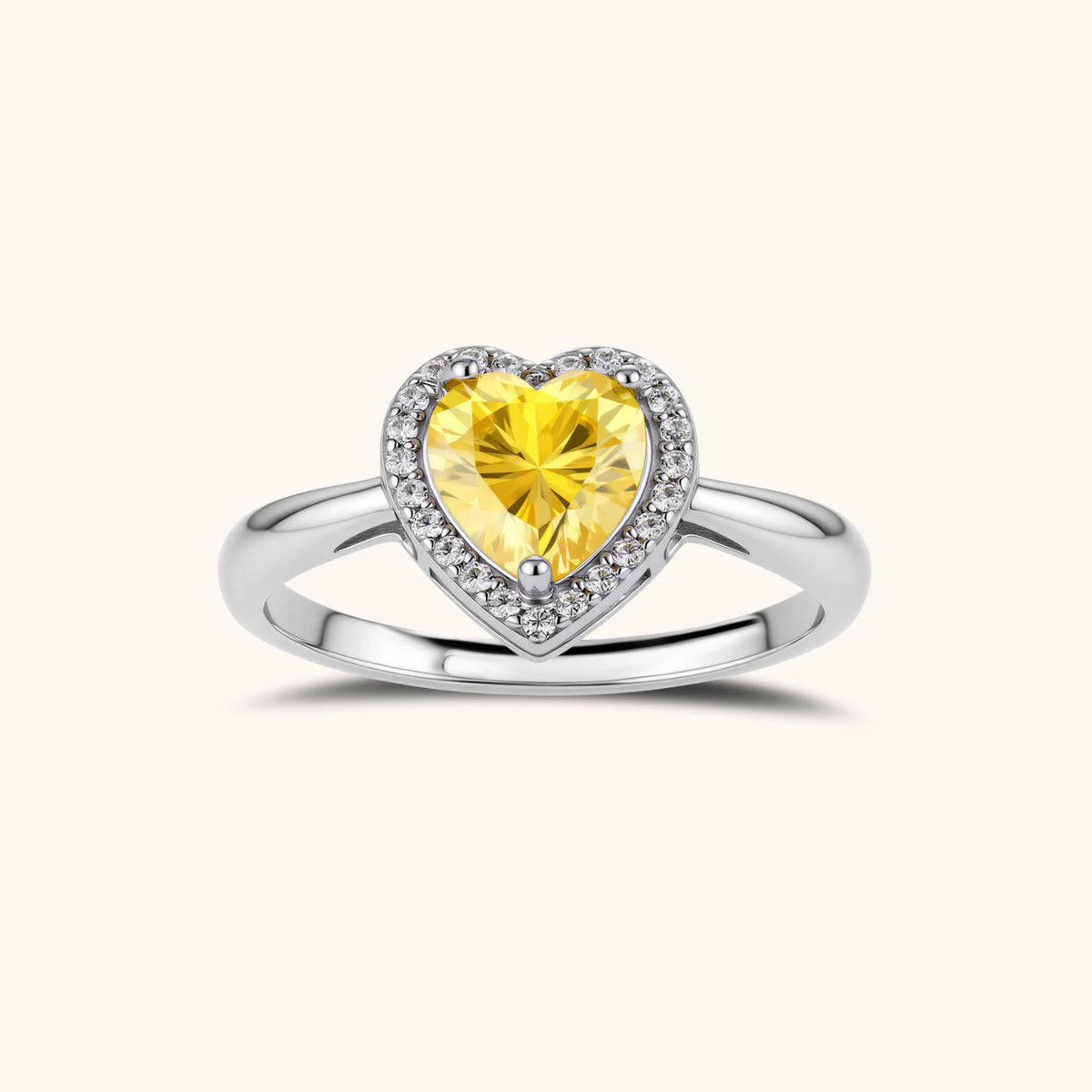 Cuore Ring – Moissanit, 925er Silber – Ansicht 1