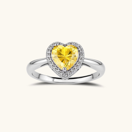 Cuore Ring – Moissanit, 925er Silber – Ansicht 1