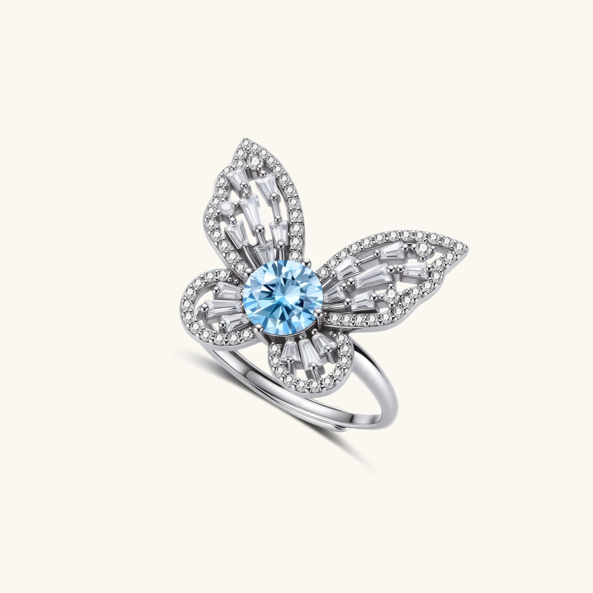 azzurra ring – moissanit, 925er silber – ansicht 1