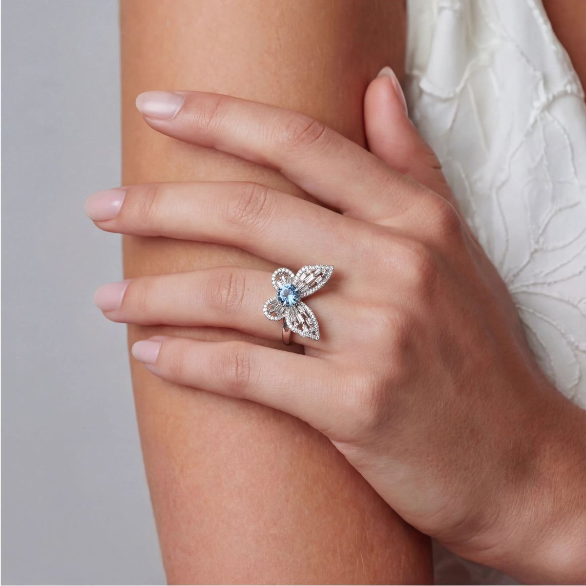 Azzurra Ring – Moissanit, 925er Silber – Ansicht 4
