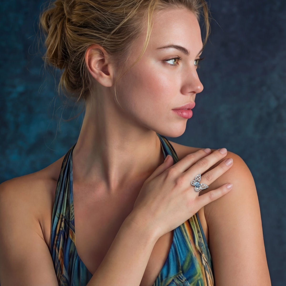 Azzurra Ring – Moissanit, 925er Silber – Ansicht 3