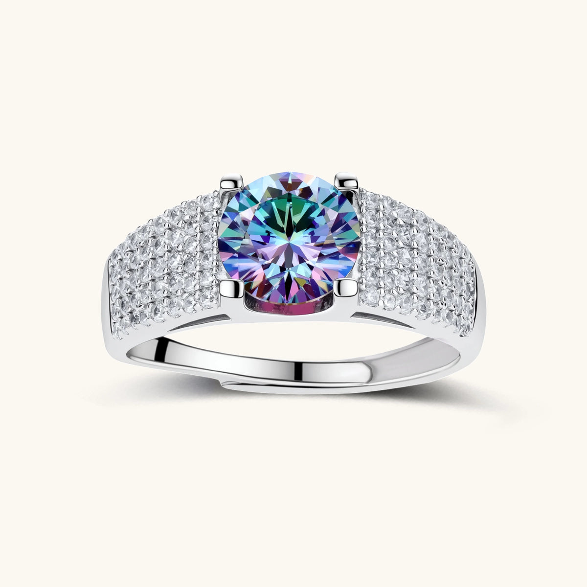iride ring – moissanit, 925er silber – ansicht 2
