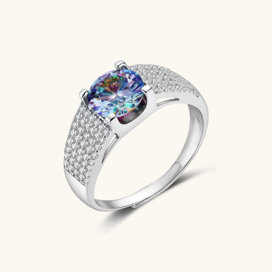 Iride Ring – Moissanit, 925er Silber – Ansicht 1