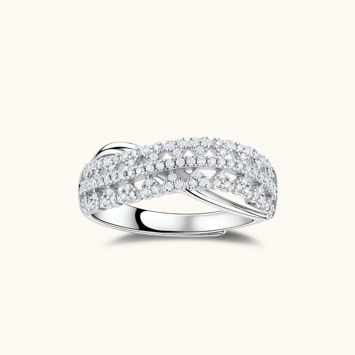 vittoria ring – moissanit, 925er silber – ansicht 1