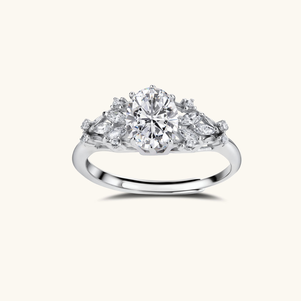 Seraphine Ring – Moissanit, 925er Silber – Ansicht 2