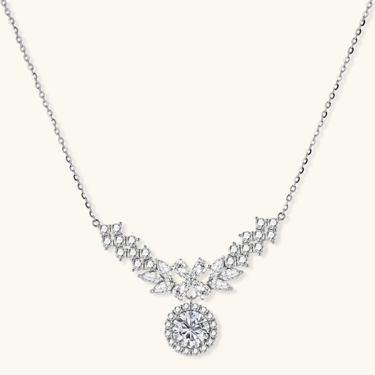 angelica halskette – moissanit, 925er silber – ansicht 1