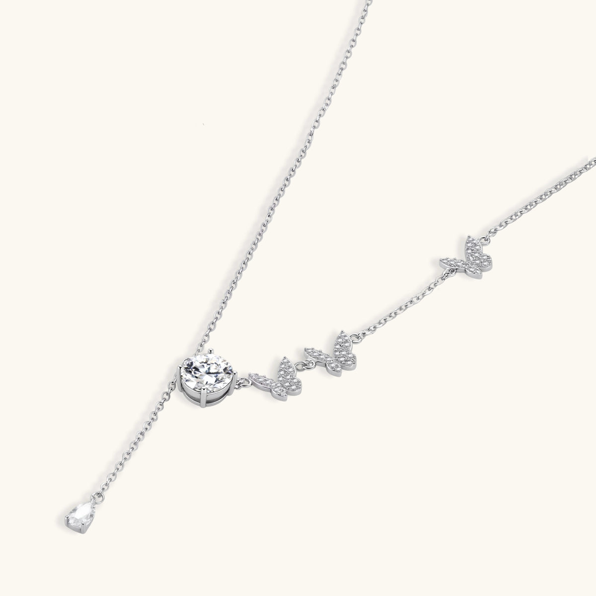 Vanessa Halskette – Moissanit, 925er Silber – Ansicht 2