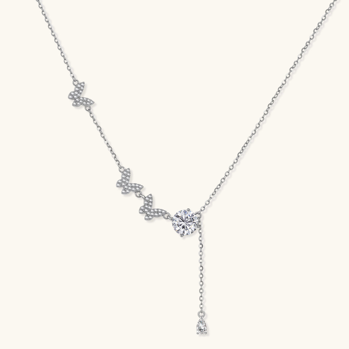 Vanessa Halskette – Moissanit, 925er Silber – Ansicht 1
