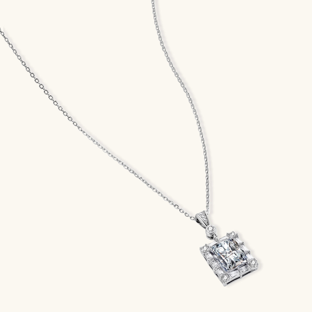 Octavia Halskette – Moissanit, 925er Silber – Ansicht 2