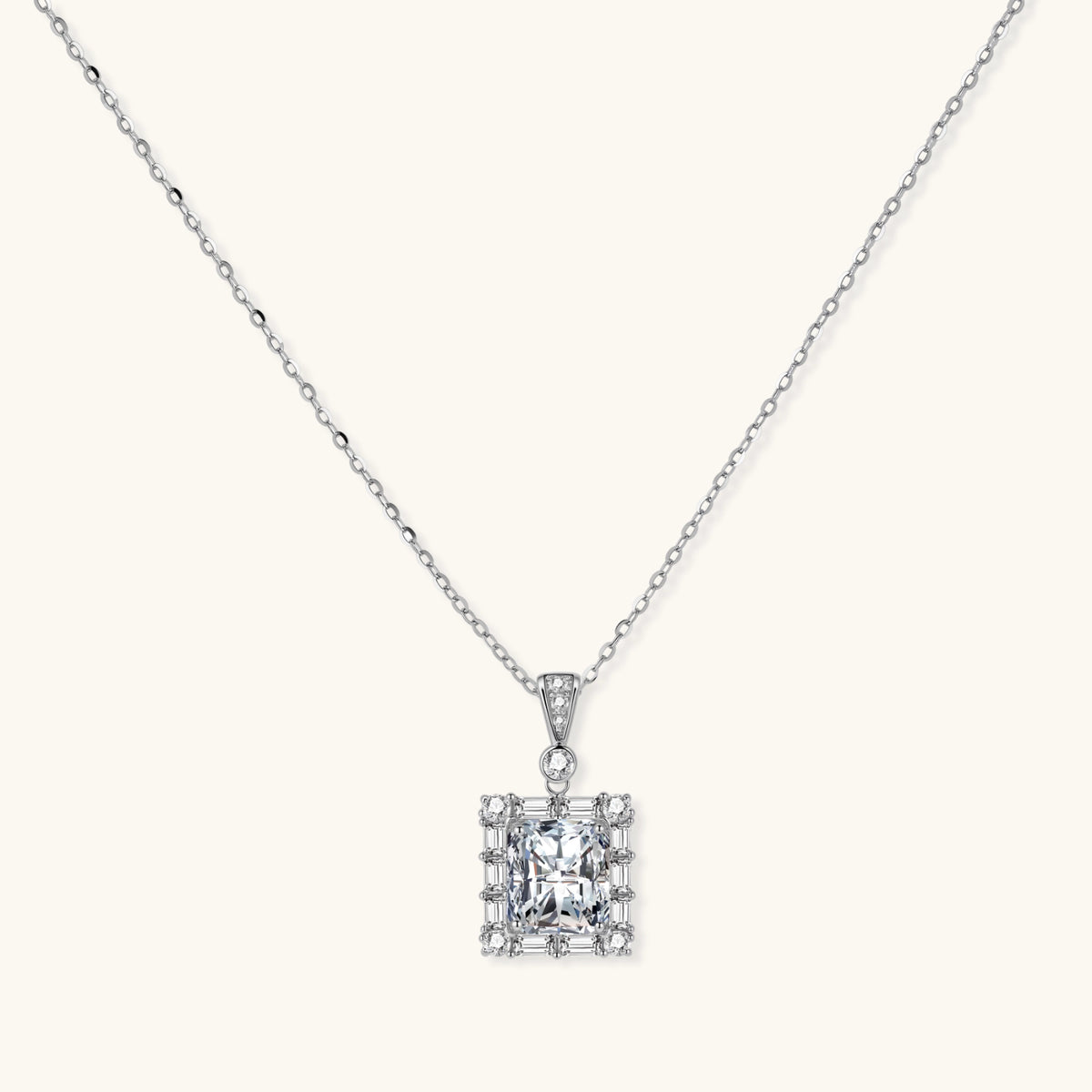 Octavia Halskette – Moissanit, 925er Silber – Ansicht 1