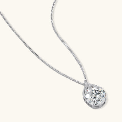 Lacrima Halskette – Moissanit, 925er Silber – Ansicht 2