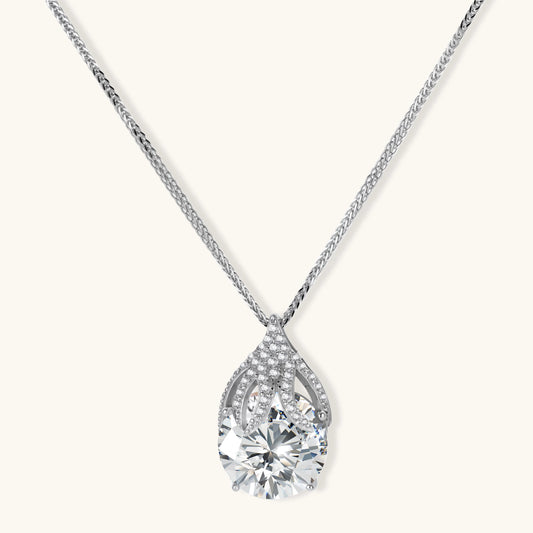 Lacrima Halskette – Moissanit, 925er Silber – Ansicht 1