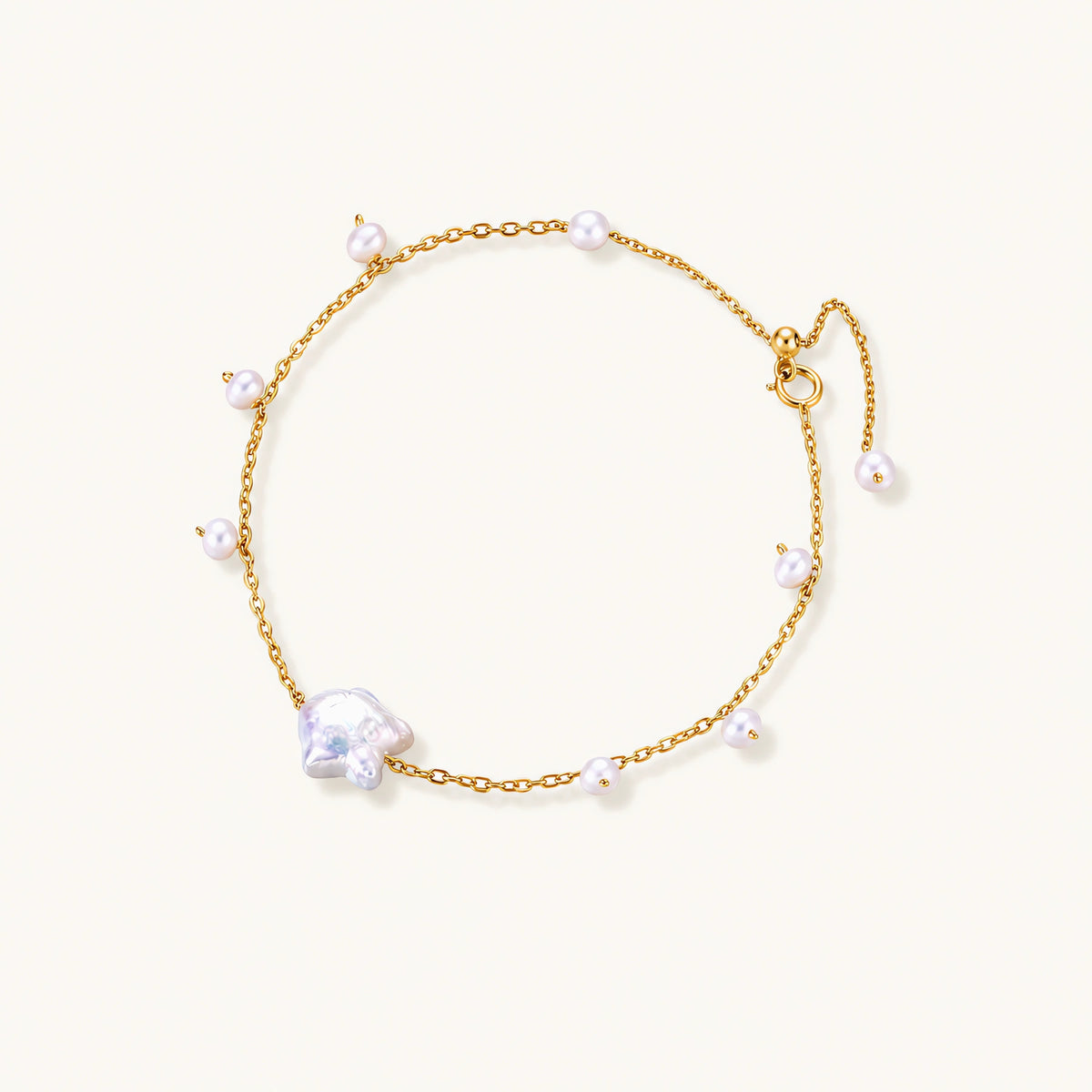 giselle armband – perle, vergoldetes 925er silber – ansicht 1
