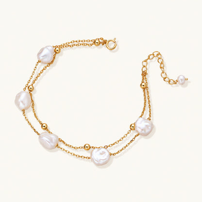 Margherita Armband – Perlen, vergoldetes 925er Silber – Ansicht 1