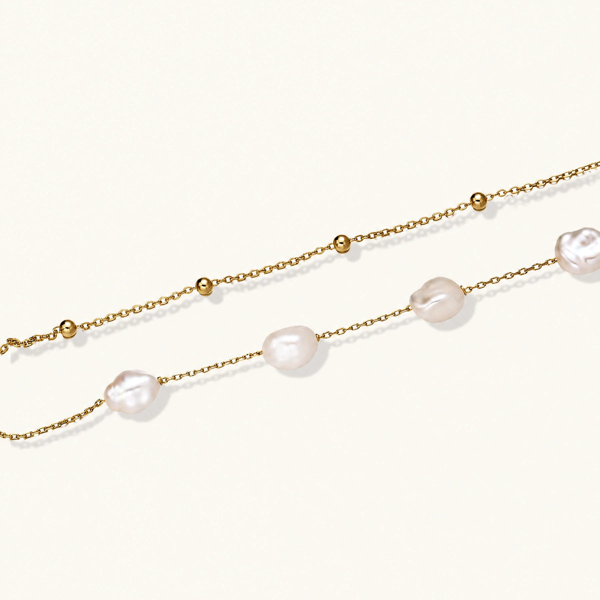 Margherita Armband – Perlen, vergoldetes 925er Silber – Ansicht 2
