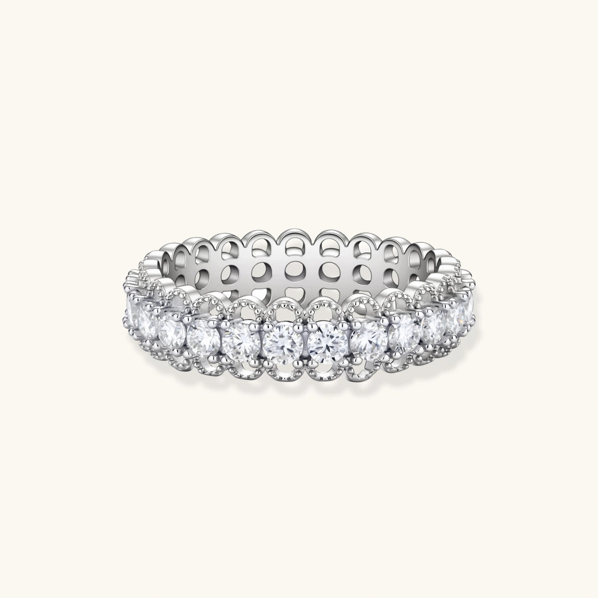 infinita ring – moissanit, 925er silber – ansicht 1
