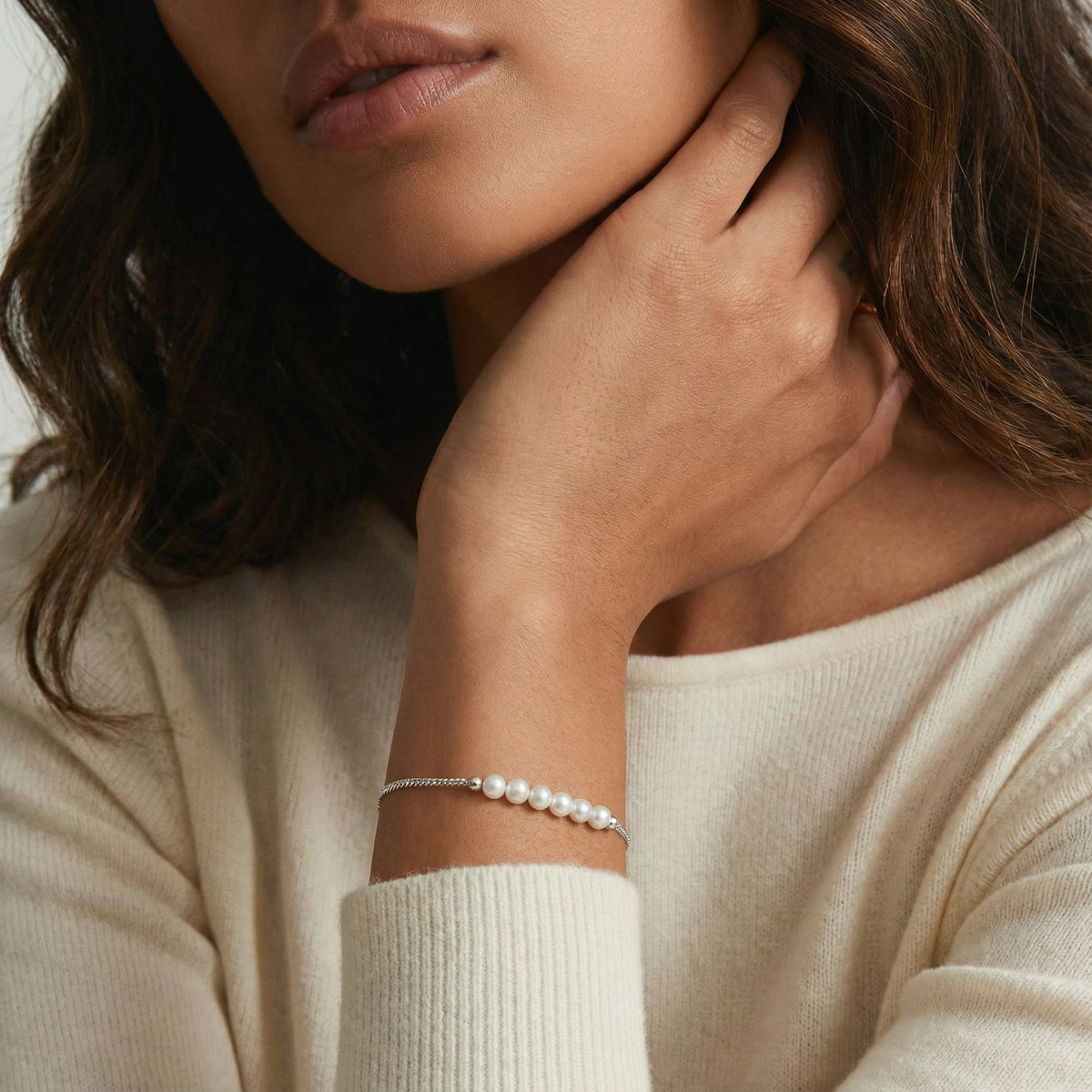 Sussurro Armband – Perlen, 925er Silber – Ansicht 4