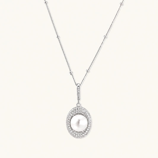 Aurélie Halskette – Perle, 925er Silber – Ansicht 1