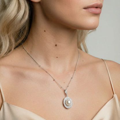 Aurélie Halskette – Perle, 925er Silber – Ansicht 7