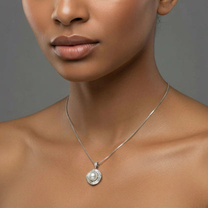 Valentina Halskette – Perle, 925er Silber – Ansicht 5