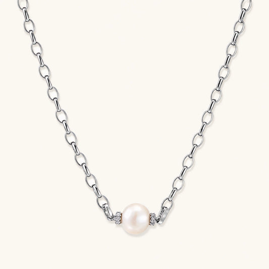 Marina Halskette – Perle, 925er Silber – Ansicht 1
