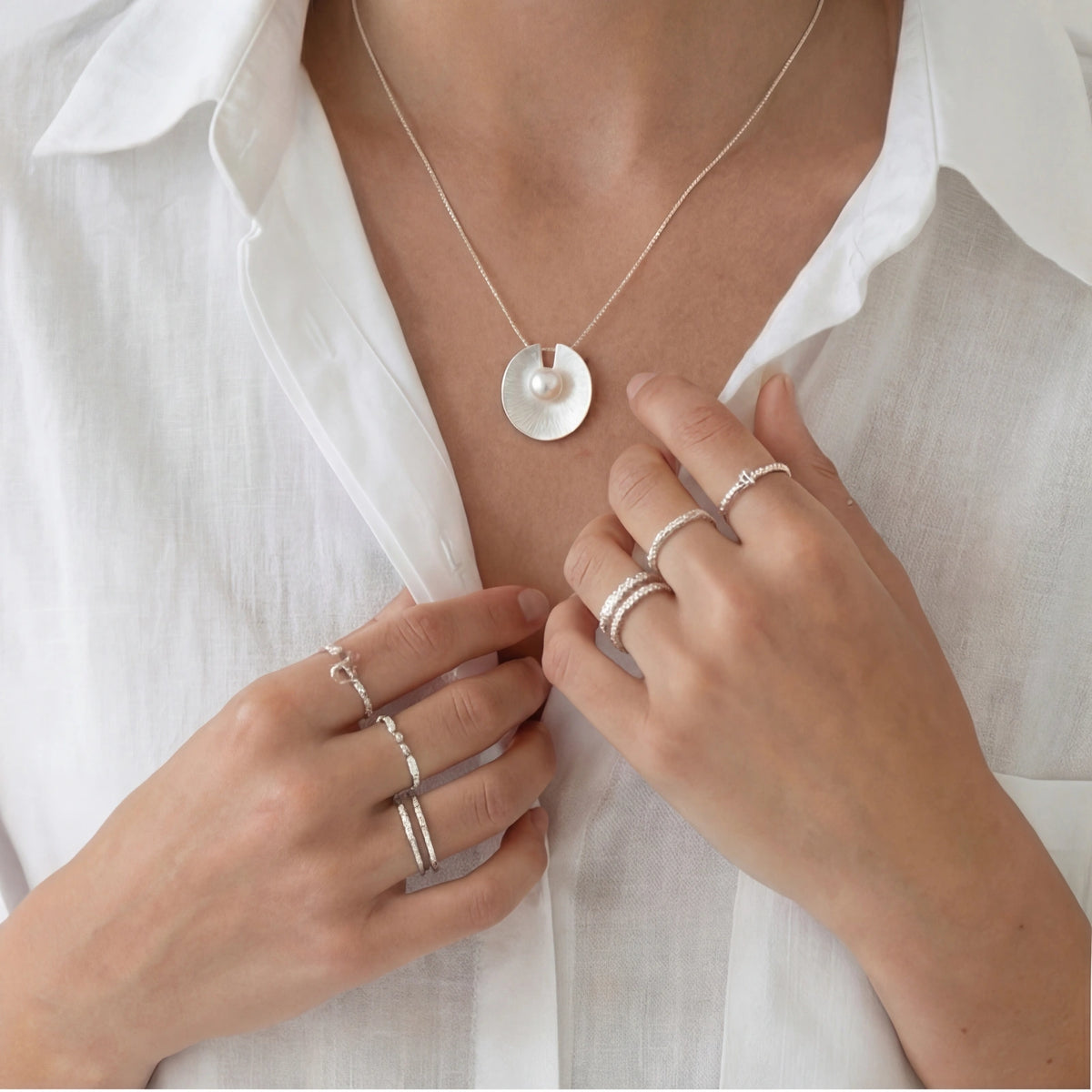perlina halskette – perle, 925er silber – ansicht 4