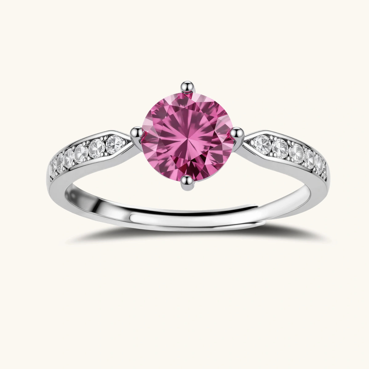 florence ring – moissanit, 925er silber – ansicht 1