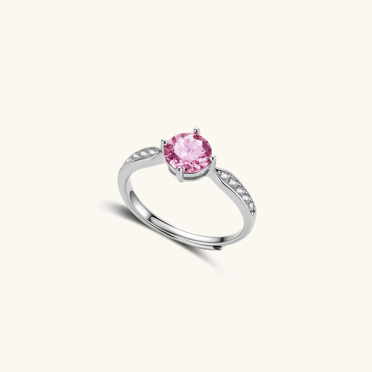 florence ring – moissanit, 925er silber – ansicht 2