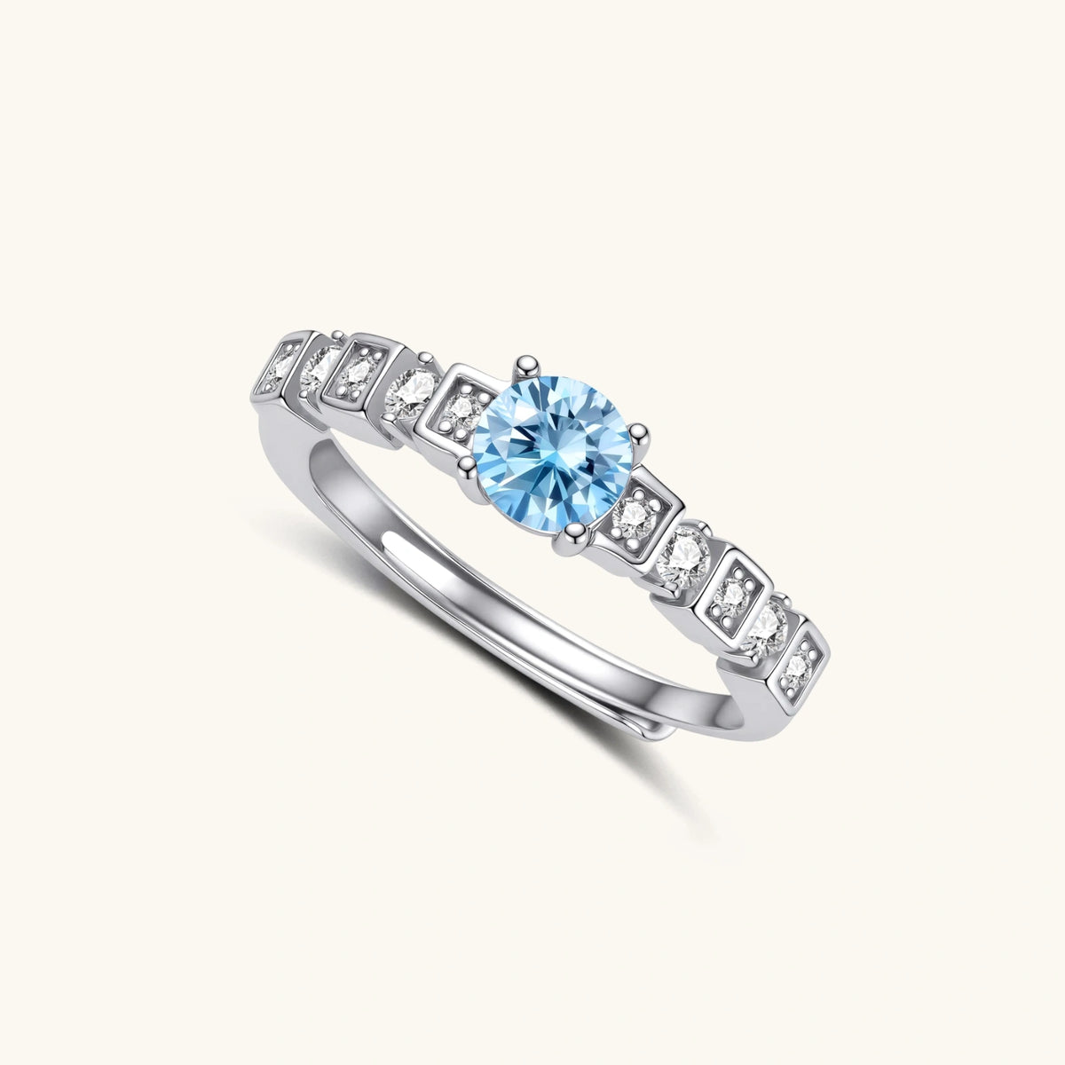 vienna ring – moissanit, 925er silber – ansicht 2