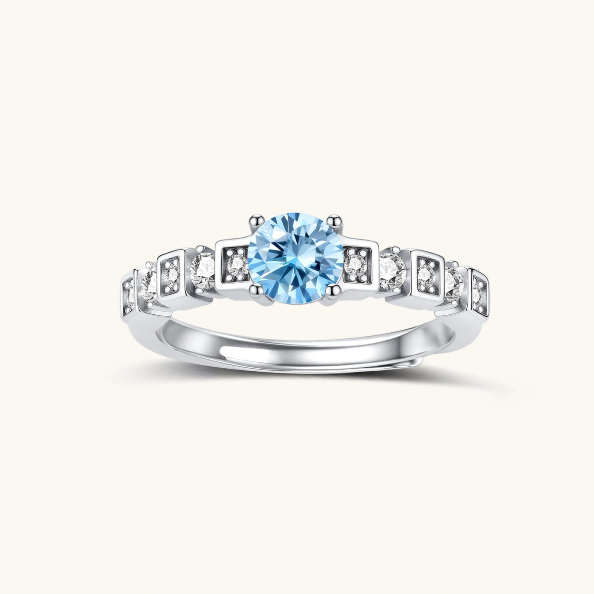 vienna ring – moissanit, 925er silber – ansicht 1