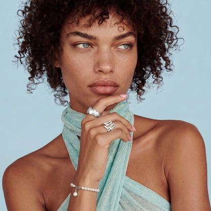 Nacrée Armband – Perlen, 925er Silber – Ansicht 2